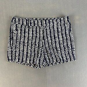 Kenar Chino Shorts Womens 2‎ Navy Blue White Stretch Cotton